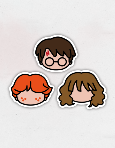 Stickers Trio Harry Potter : Harry, Ron, Hermione