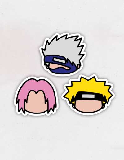 Stickers Trio Naruto : Naruto, Kakashi, Sakura